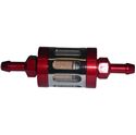 Picture of Fuel Filter 6mm Anodised Aluminium Red Glass Centre