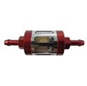 Picture of Fuel Filter 7mm Anodised Aluminium Red Glass Centre