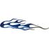 Picture of Flame Trim 200mm x 50mm Adhesive Blue to Chrome (Pair)