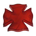 Picture of Tailight Lens Fire Maltese Cross with Red Lens