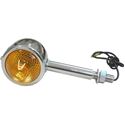 Picture of Bullet Indicator Light Chrome with Amber Lens & 3' Stem Bulb 770245