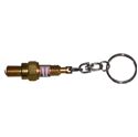 Picture of Key Ring Spark Plug with Light Gold