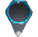 Picture of Tax Disc Holder Hexagon Carbon Look 6 Studs Blue Rim