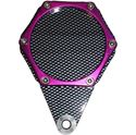 Picture of Tax Disc Holder Hexagon Carbon Look 6 Studs Purple Rim