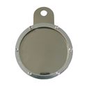 Picture of Tax Disc Holder Round Silver Rim 6 Studs Silver Backing