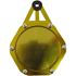 Picture of Tax Disc Holder Hexagon Slimline Carbon Look & Gold Rim