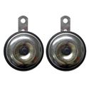 Picture of Horn 12 Volt Chrome front with black body O.D.75mm (Pair)