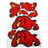 Picture of Stickers Red Bull Dog, 2 Large 2 Medium & 3 Small