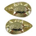 Picture of Tank Badges Gold Pear Shape as fitted to BSA B25/A65 (Pair)