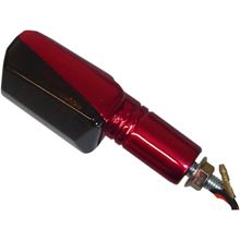Picture of Indicator Mini Red Aluminium Long with Amber & Smoked Lens