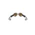 Picture of Complete Indicator Medium Oval Black Clear Lens Orange Bulb (Pair)