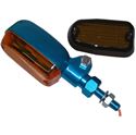 Picture of Complete Indicator Medium Aluminium Blue Short with Amber/Smoked Lens