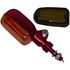 Picture of Indicator Medium Aluminium Red Short with Amber/Smoked Lens