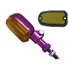 Picture of Indicator Medium Aluminium Purple Long with Amber/Smoked Lens