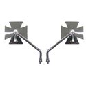 Picture of Mirrors 10mm Maltese Cross Chrome L & R (Pair)