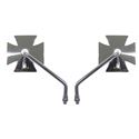 Picture of Mirrors 10mm Maltese Cross Chrome Left & Right (Pair)