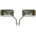 Picture of Mirrors 10mm Stainless Rectange Left & Right Yamaha Thread (Pair)