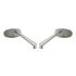 Picture of Mirrors CNC Oval with Silver Head & Silver Stem 8mm or 10mm (Pair)