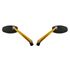 Picture of Mirrors CNC Oval with Black Head & Gold Stem 8mm or 10mm (Pair)