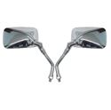 Picture of Mirrors 10mm Chrome Rectangle Left & Right Yamaha Thread (Pair)