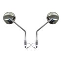 Picture of Mirrors Clamp-on Chrome Round Left & Right Early Yamaha (Pair)