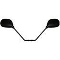 Picture of Mirrors 10mm Black Rectangle L & R Yamaha Long Stem E-Marked (Pair)