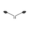 Picture of Mirrors 10mm Black Teardrop Left & Right Long Stem Yamaha (Pair)