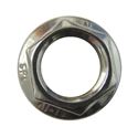 Picture of Nuts Flange Stainless Steel 4mm Thread uses 7mm Spanner (Per 20)