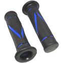 Picture of Grips Diamond Black with blue cut out to fit 7/8"Handlebar (Pair)