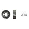 Picture of Bearing 6303DDU (ID 17mm x OD 47mm x W 14mm)