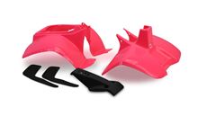 Picture of Plastics Set For Suzuki LT50 Pink Front, Rear Fender Bodywork Panels, Mud Flaps