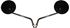 Picture of Mirrors 8mm Black Round Left & Right Yamaha Thread (Pair)