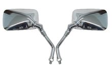 Picture of Mirrors 10mm Chrome Effect  Rectangle Left & Right Honda Style (Pair)