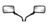 Picture of Mirrors 10mm Black Rectangle Left & Right Honda Style (Pair)