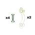 Picture of Rear Sprocket Bolt & Tab Set fits 0211, 0257, 0262 Sprockets