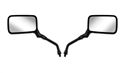 Picture of Mirrors 10mm Black Rectangle Left & Right Honda Style (Pair)