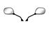 Picture of Mirrors 10mm Black Rectangle Lft & Right Yamaha YBR125 (Pair)