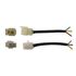 Picture of Plastic Connector 3 Pole Spade Male & Female Block with wire