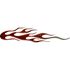 Picture of Flame Trim 200mm x 50mm Adhesive Red to Chrome (Pair)