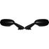 Picture of Mirrors Fairing Black Left & Right R1 & R6 28mm Ctrs, 100mm (Pair)
