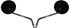 Picture of Mirrors 8mm Black Round Left & Right Yamaha Thread (Pair)