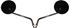 Picture of Mirrors 8mm Black Round Left & Right Yamaha Thread (Pair)