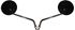 Picture of Mirrors 8mm Black Round Left & Right Yamaha Thread (Pair)