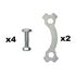 Picture of Rear Sprocket Bolt & Tab Set fits 838, 834 Sprockets