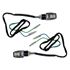 Picture of Complete Indicator LED Rectangle 27mm x 19mm with Clear Lens E-Marked (Pair)