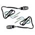 Picture of Complete Indicator LED Rectangle 27mm x 19mm with Clear Lens E-Marked (Pair)