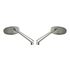 Picture of Mirrors CNC Oval with Silver Head & Silver Stem 8mm or 10mm (Pair)