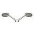 Picture of Mirrors CNC Oval with Silver Head & Silver Stem 8mm or 10mm (Pair)