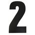 Picture of Competition Numbers Black 7" '2' Matt (Per 10)
