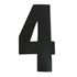 Picture of Competition Numbers Black 7" '4' Matt (Per 10)
